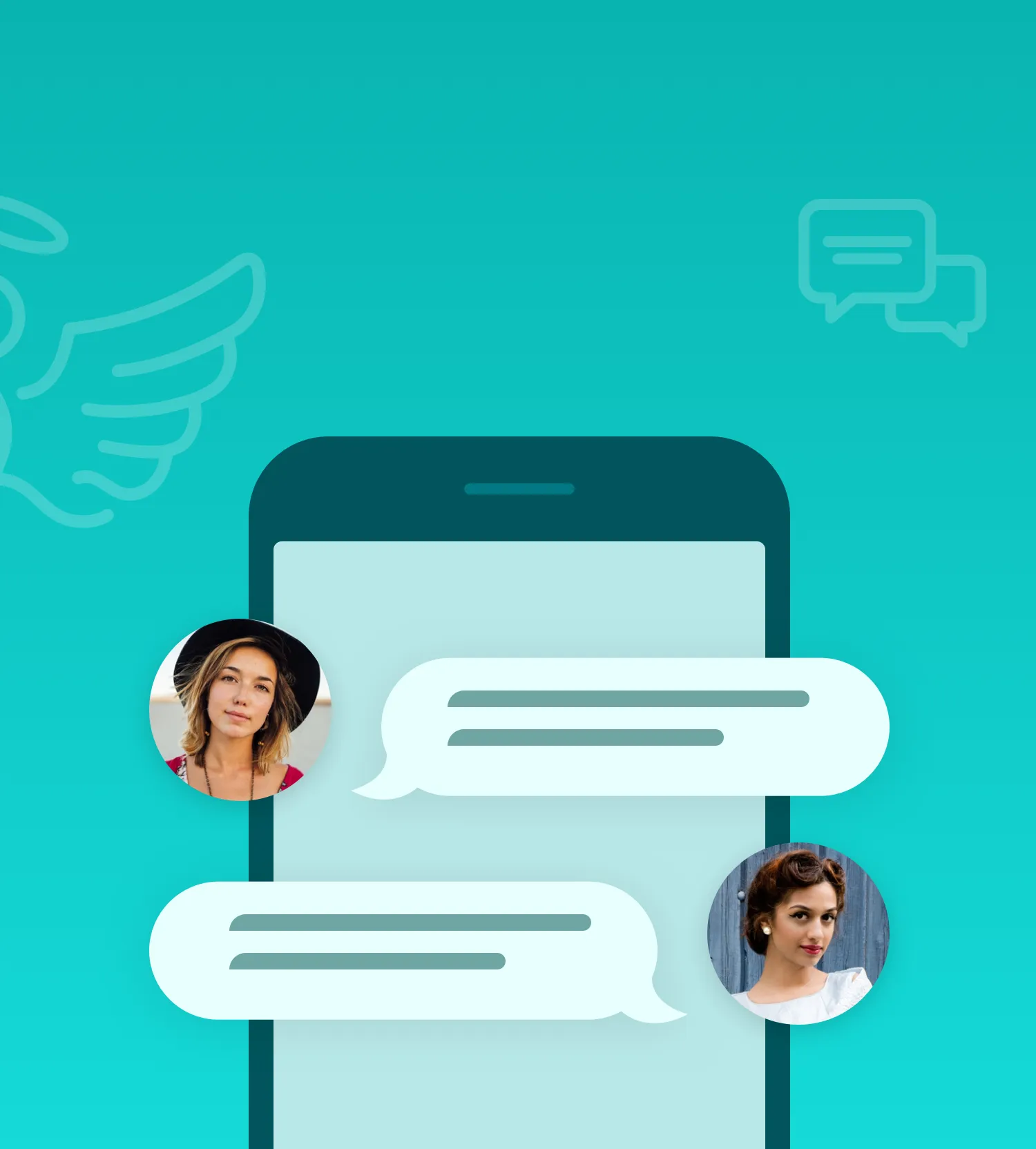 Keen Advisor illustration explaining live advisor chat